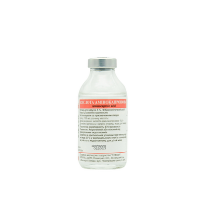 Амінокапронова кислота розчин для інфузій 5% 100 мл