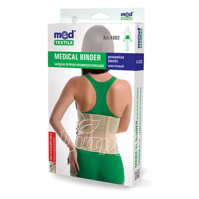 Бандаж лікувально-профілактичний еластичний Медтекстиль (Medtextile) розмір XL 91-100 см (4002)