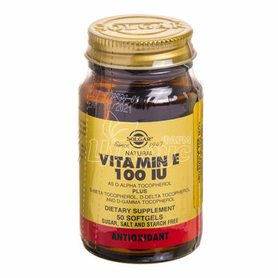 Солгар (Solgar) Вітамін E 100 МО 50 штук (Vitamin E) капсули