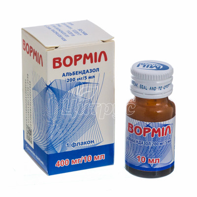 Ворміл суспензія 200 мг / 5 мл 10 мл