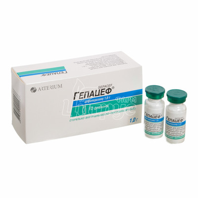 Гепацеф порошок для для приготування розчину для ін*єкцій 1000 мг 10 штук