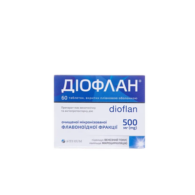 Діофлан таблетки вкриті оболонкою 500 мг 60 штук