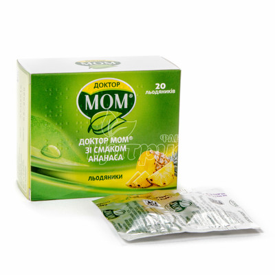 Доктор Мом льодяники для розсмоктування ананас 20 штук