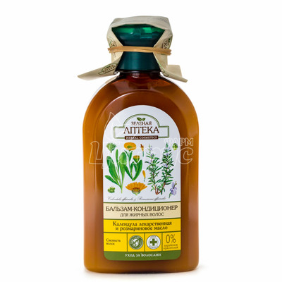 Бальзам-кондиціонер Зелена Аптека Календула лікарська і розмаринове Олія для жирного волосся 300 мл