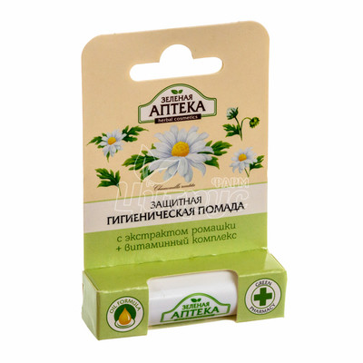 Помада гігієнічна Зелена Аптека Захисна з екстрактом ромашки 3,6 г