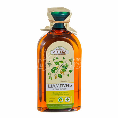 Шампунь Зелена Аптека Березові бруньки і касторове Олія проти лупи 350 мл