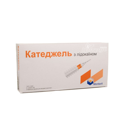 Катеджель з лідокаїном гель шприц- 12,5 г 5 штук