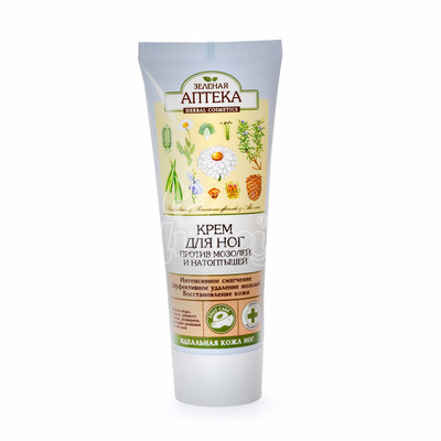 Крем для ніг Зелена Аптека Проти мозолів і натоптишів 75 мл
