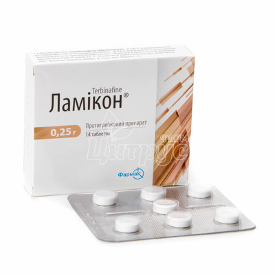 Ламікон таблетки 250 мг 14 штук