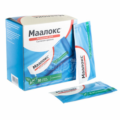 Маалокс суспензія 15 мл 30 штук