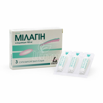 Мілагін супозиторії вагінальні 100 мг 3 штуки