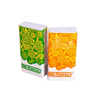 Хусточки носові паперові Парус Без запаху 10 штук