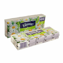 Хусточки носові паперові Клінекс (Kleenex) Ромашка білі 10х10 (100 штук)