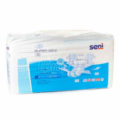 Підгузки для дорослих Сені (Seni) Супер Екстра Лардж (Super Extra Large) (130 - 170 см) 30 штук