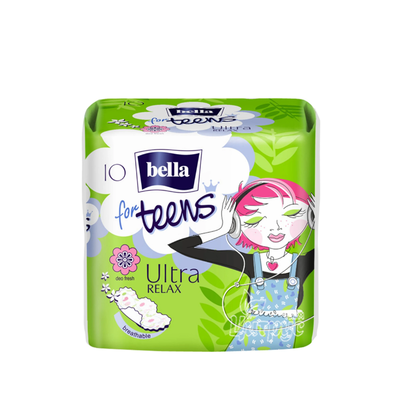 Прокладки гігієнічні жіночі Белла (Bella) Для підлітків Ультра Релакс Екстра Софт Део Грін Ті (For Teens Ultra Relax Extra Soft Deo Green Tea) 10 штук