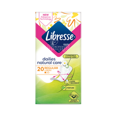 Прокладки гігієнічні жіночі Лібресс (Libresse) Нейчерал Кер Пантілайнерс Нормал (Naturel Care Pantyliners Normal) 20 штук