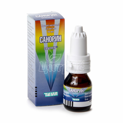 Санорин краплі назальні 0,05% 10 мл