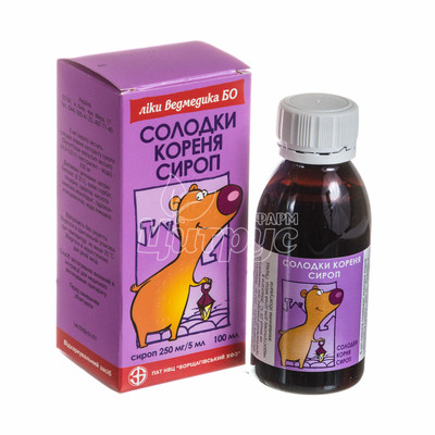 Солодки кореня сироп 250 мг / 5 мл 100 мл