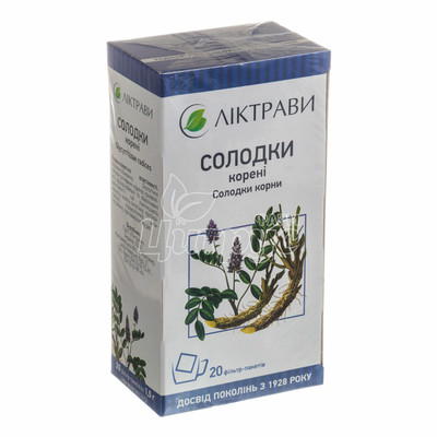 Солодки корені 1,5 г фільтр-пакет 20 штук