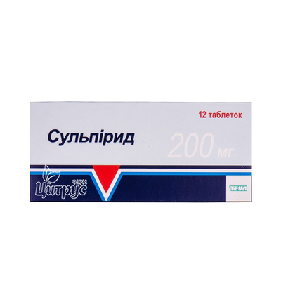 Сульпірид таблетки 200 мг 12 штук