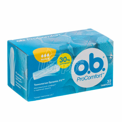 Тампони жіночі гігієнічні Обі (OB) Прокомфорт Нормал (ProComfort Normal) 32 штуки