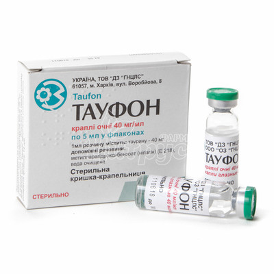 Тауфон краплі очні 4% 5 мл 3 штуки