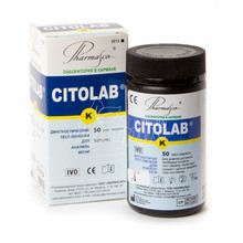 Тест-смужки діагностичні Цітолаб (Citolab К) для визначення кетонів (ацетоном) 50 штук