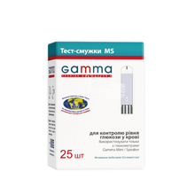 Тест-смужки для глюкометра Гамма (Gamma) Mini MS 25 штук