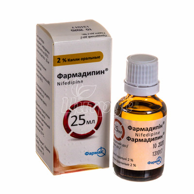 Фармадипін краплі оральні флакон 2% 25 мл