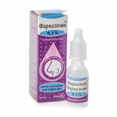 Фармазолін краплі назальні флакон 0,1% 10 мл