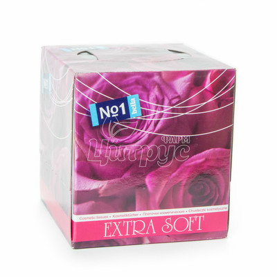 Хусточки носові паперові Белла (Bella) Фіолетові троянди 80 штук