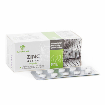 Цинк-активний таблетки 250 мг 80 штук