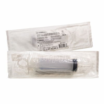 Шприц 100 мл з конусом для під*єднання катетера