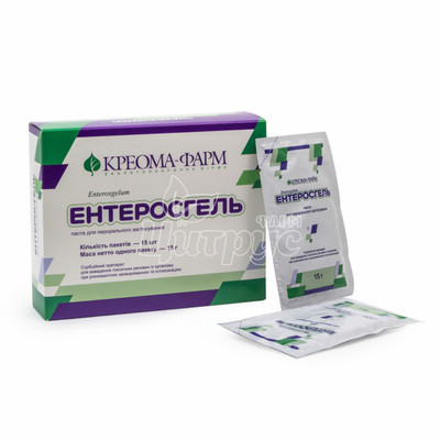 Ентеросгель паста пакет 70 г / 100 г 15 г 15 штук