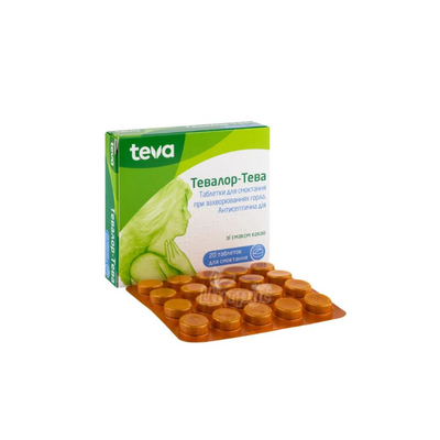 Тевалор-Тева таблетки для розсмоктування 20 штук