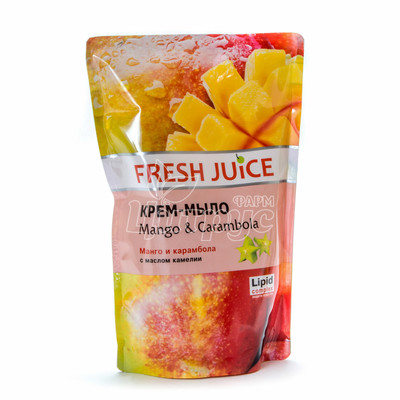 Крем-мило рідке Фреш джус (Fresh Juice) Манго і карамбола (Mango & Carambola) Дой-пак 460 мл