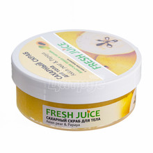 Скраб для тіла цукровий Фреш Джус (Fresh Juice) Азіатська груша і папайя (Asian Pear & Papaya) 225 мл