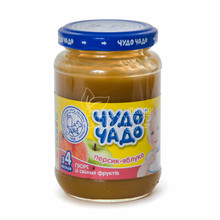 Пюре дитяче Чудо-Чадо фруктове яблуко і персик з цукром 4 місяців 170 г