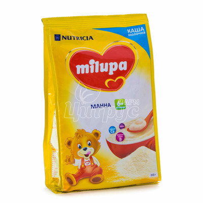Каша дитяча молочна Мілупа (Milupa) манна з фруктами з 6 місяців 210 г
