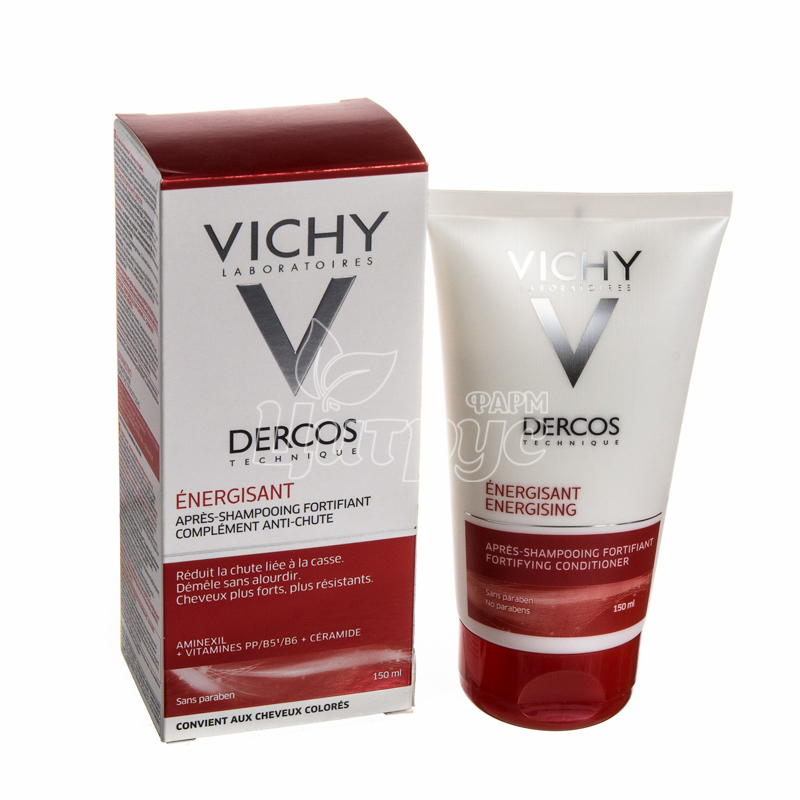 фото 1/Віші Деркос (Vichy Dercos) Бальзам тонізуючий проти випадіння волосся з Аминексилом 150 мл