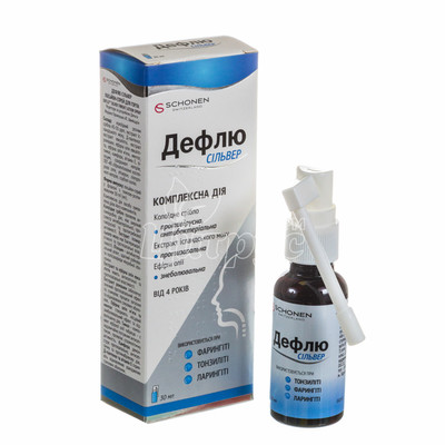 Дефлю Сільвер лосьйон-спрей для горла 30 мл