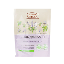 Сіль для ванн Зелена Аптека Лаванда і меліса дой-пак 500 г