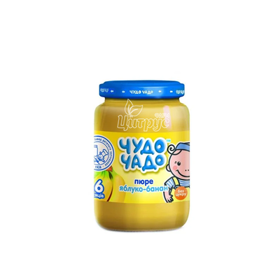 Пюре дитяче Чудо-Чадо фруктове яблуко і банан без цукру з 6 місяців 170 г