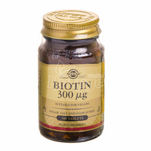 Солгар (Solgar) Біотин 300 мкг 100 штук (Biotin) таблетки