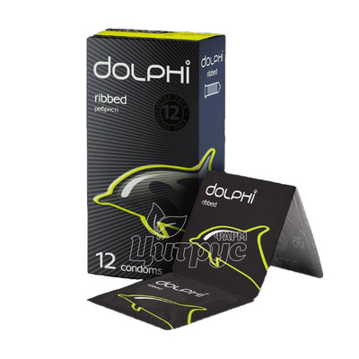 Презервативы Долфи (Dolphi) Ребристые (Ribbed) 12 штук