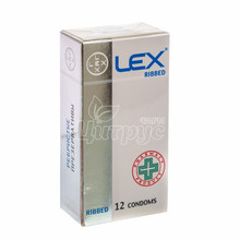 Презервативи Лекс (Lex) Ріббед (Ribbed) ребристі 12 штук