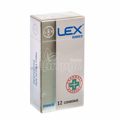 Презервативи Лекс (Lex) Ріббед (Ribbed) ребристі 12 штук