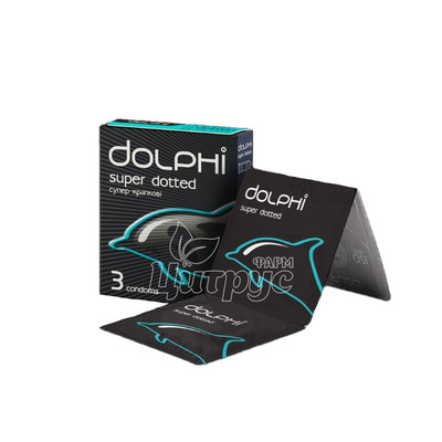 Презервативи Долфі (Dolphi) Супер Доттед (Super Dotted) супер-точкові 3 штуки
