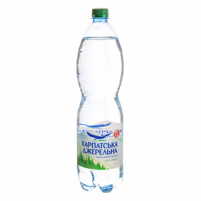 Вода мінеральна Карпатська Джерельна слабогазована 1,5 л