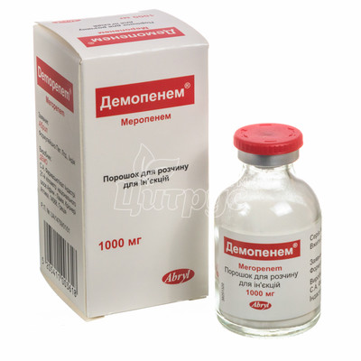 Демопенем порошок для для приготування розчину для ін*єкцій 1000 мг 1 штука
